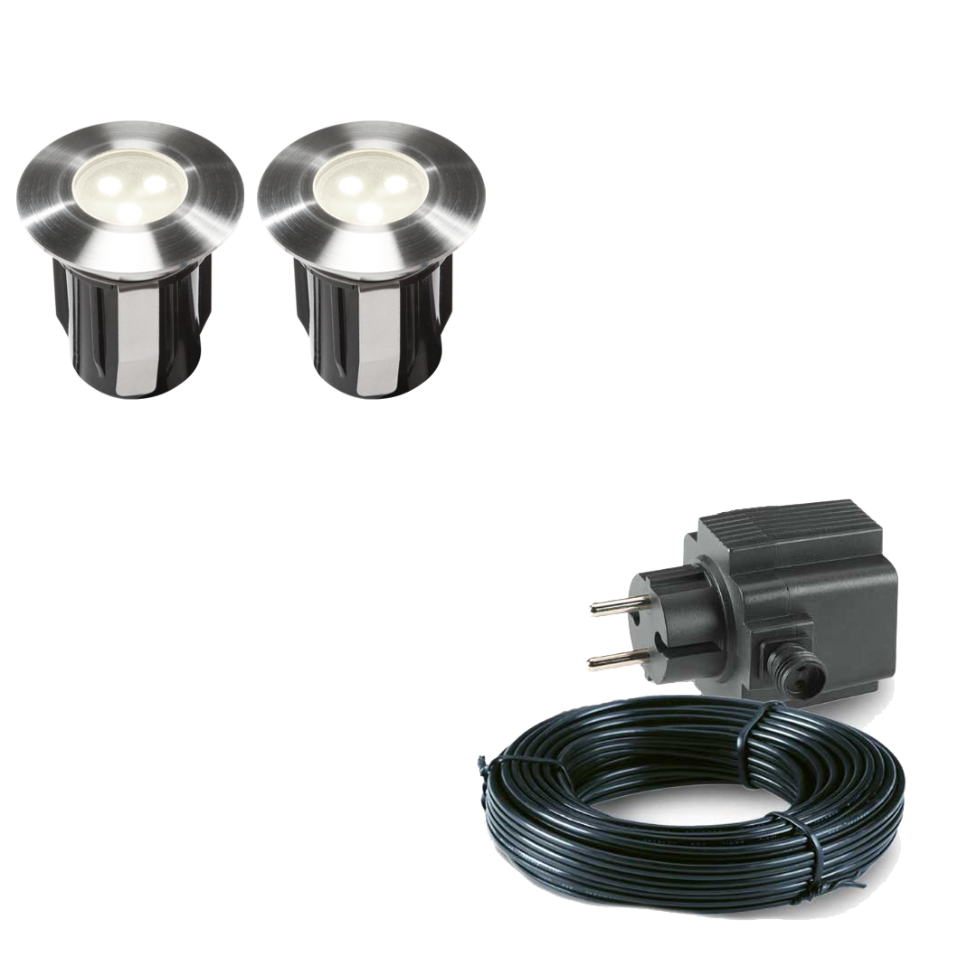 2x LED terras spot - 12V - 5 Watt - 42mm - Complete set 2x LED terras spot - 12V - 5 Watt - 42mm - Complete set